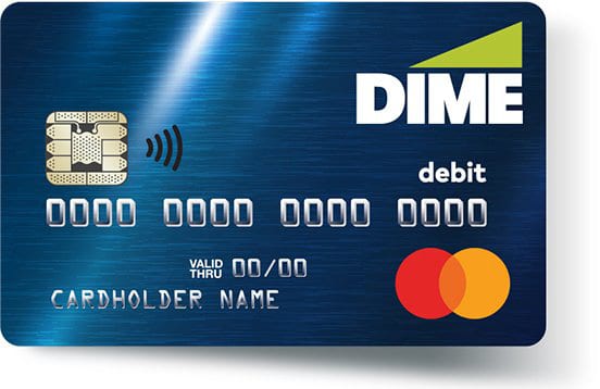 Dime debit card. 