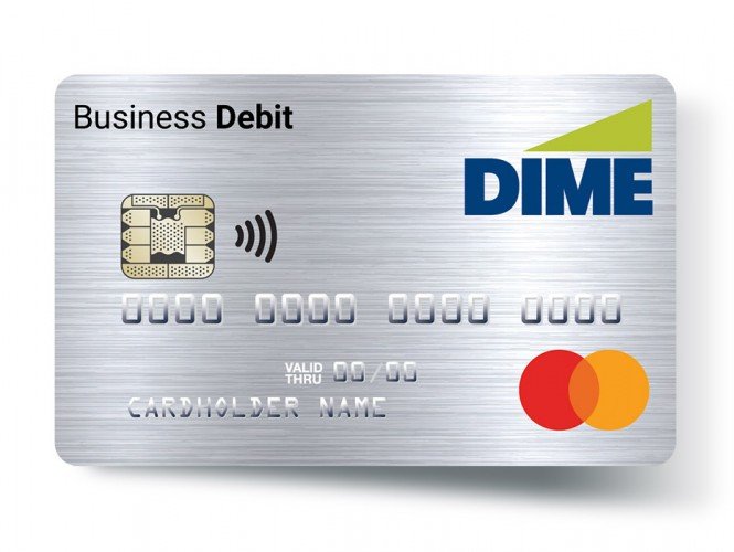 Dime business debit card. 