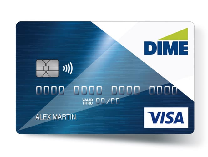 Dime personal credit card. 